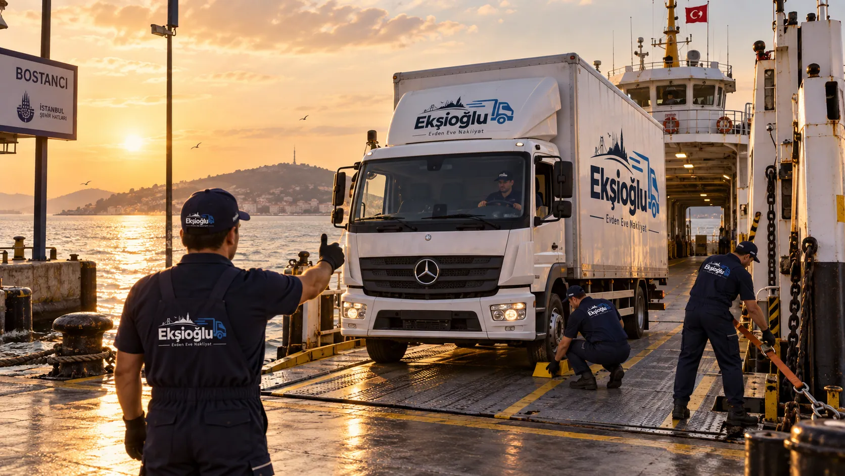 Adalar evden eve nakliyat - Ekşioğlu deniz yolu yük motoru ve ada içi transfer filosu